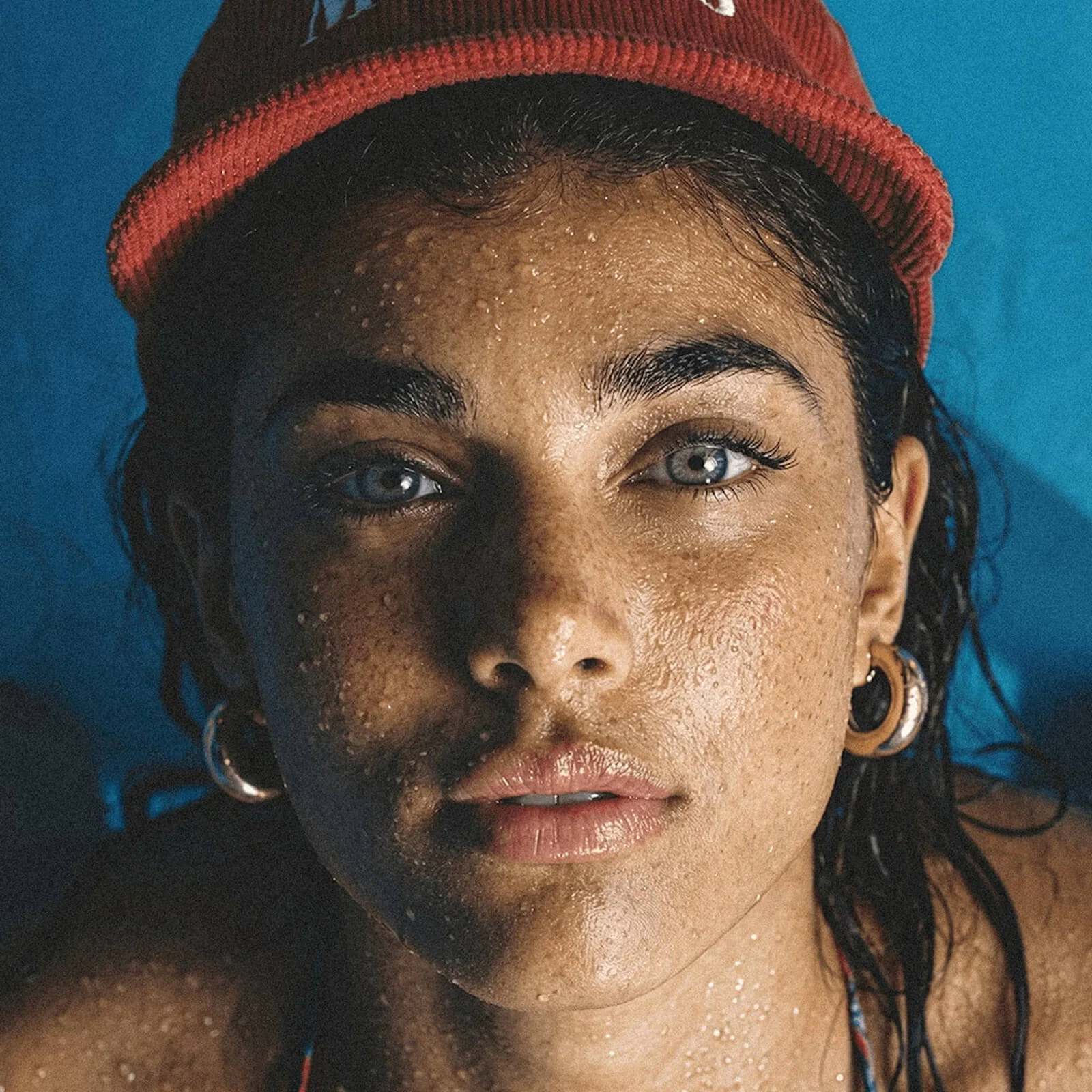 Portrait in a red cap