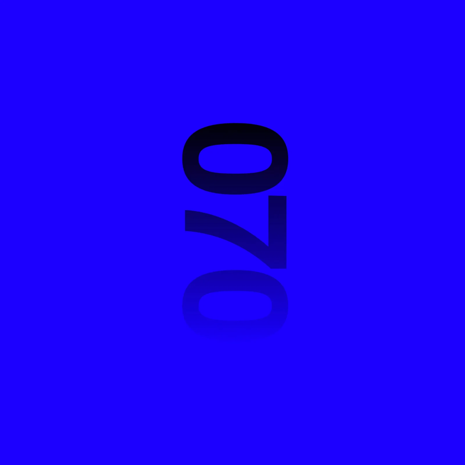 Electric blue typographic study