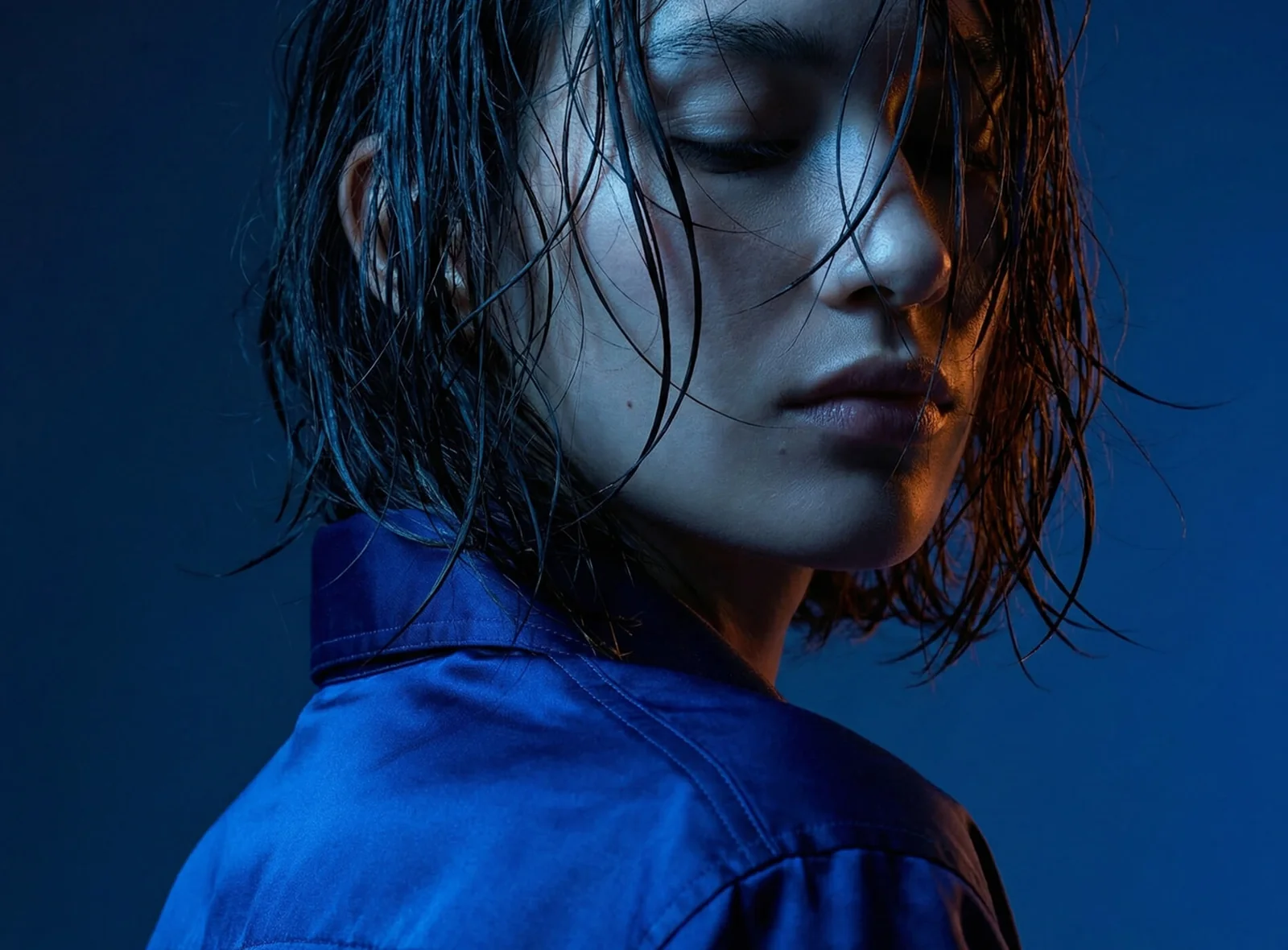 Blue fashion portrait